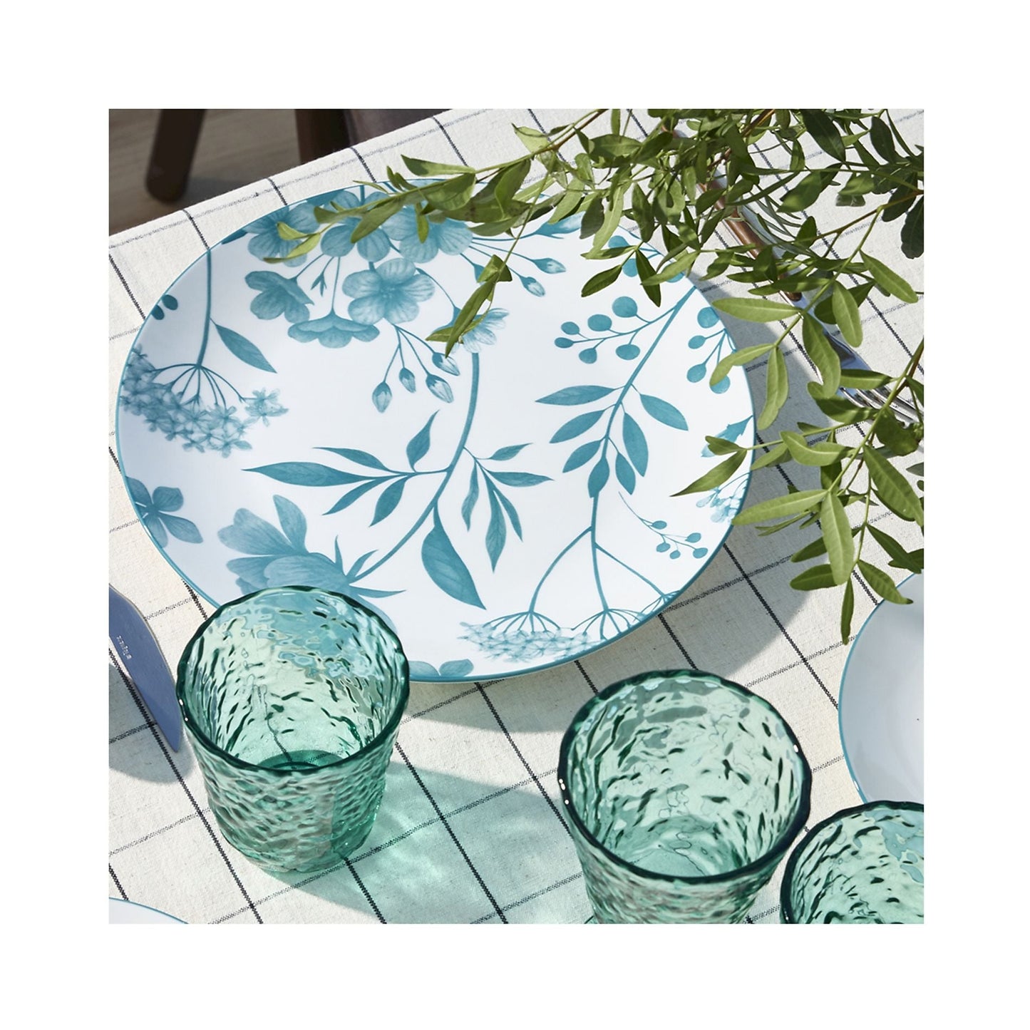Tognana Servizio Tavola 18 Pezzi Madison Coralie Teal in Porcellana – Eleganza Mediterranea per 6 Persone