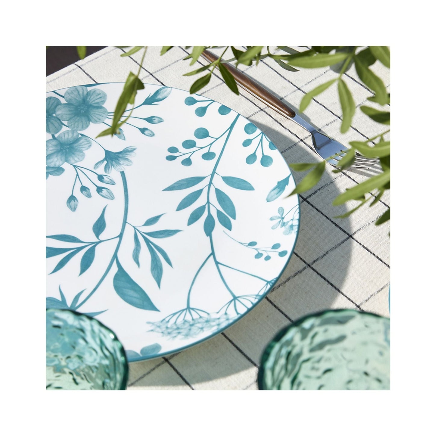 Tognana Servizio Tavola 18 Pezzi Madison Coralie Teal in Porcellana – Eleganza Mediterranea per 6 Persone