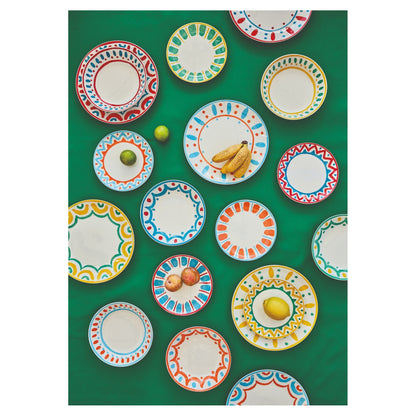 Tognana Servizio Tavola Madison Vietri 18 Pezzi in Porcellana Multicolor – Set Piatti 6 Persone Adatto Anche a Lavastoviglie e Microonde