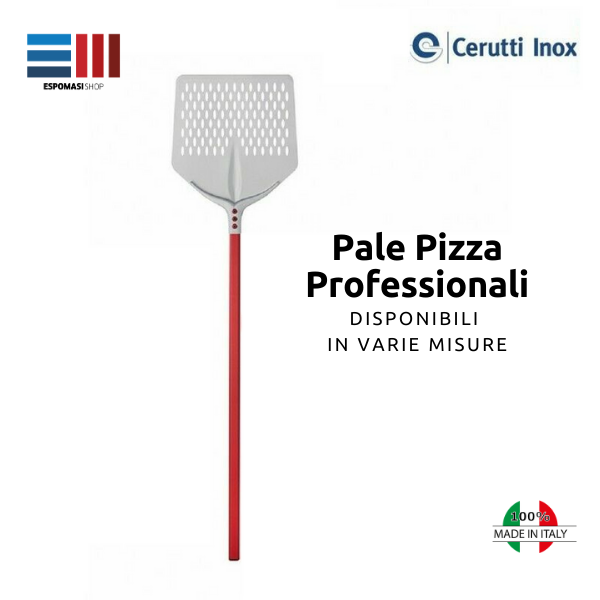 Cerutti Professional Anodized Aluminum Square Perforated Pizza Shovel Made in Italy VARIOUS SIZES