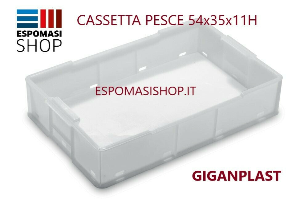 Cassette Pesce Sovrapponibile con Fori Giganplast Plastica Alimenti