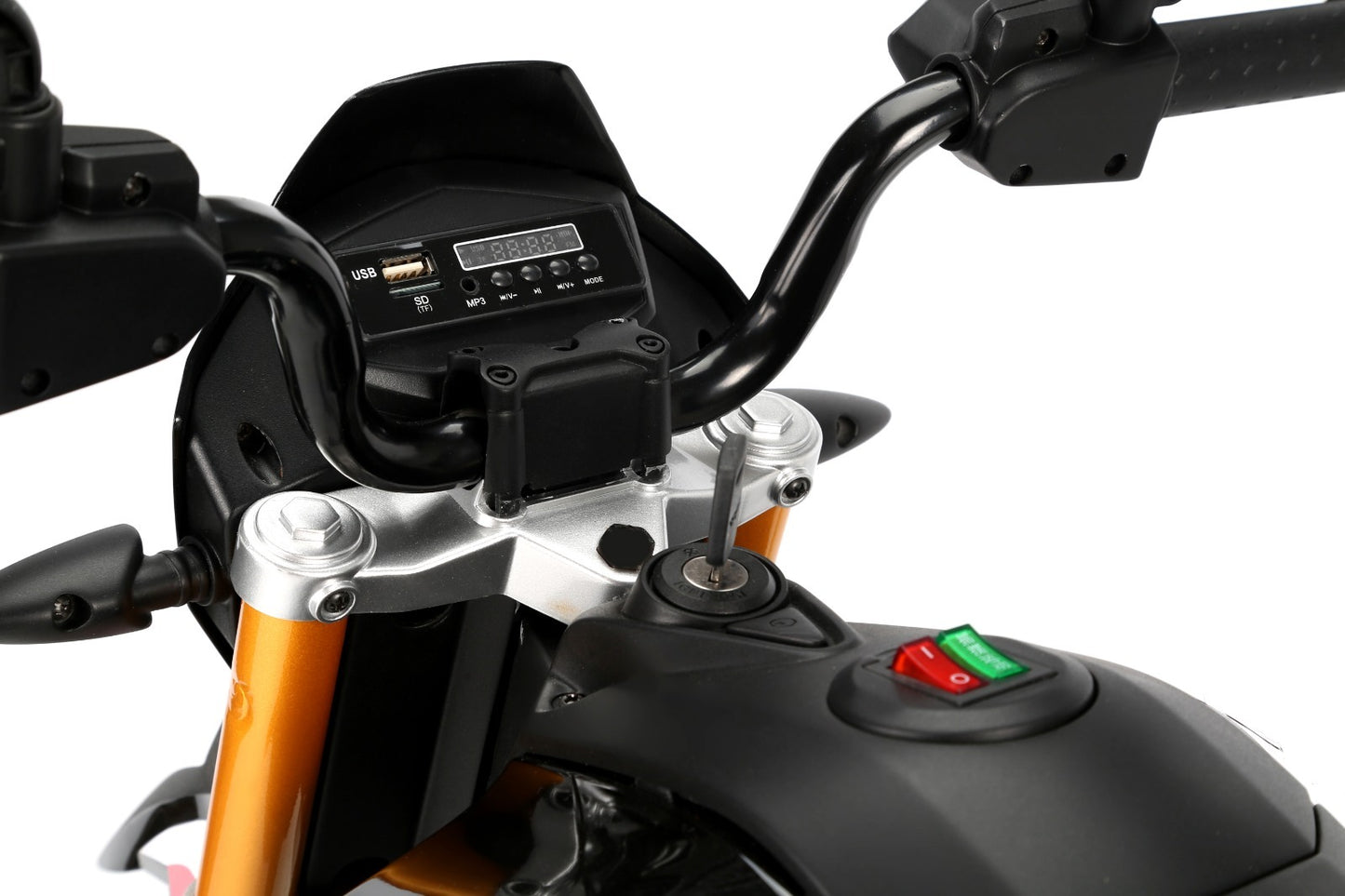 Moto Motocicletta Elettrica per Bambini Motocross Aprilia Dorsoduro 12v Ufficiale con Bluetooth