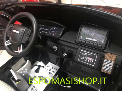 Macchina Elettrica per Bambini Range Rover 2 Posti Extralarge Ufficiale con Sedili in Pelle TV TOUCH Bluetooth e Radio (Gigante)