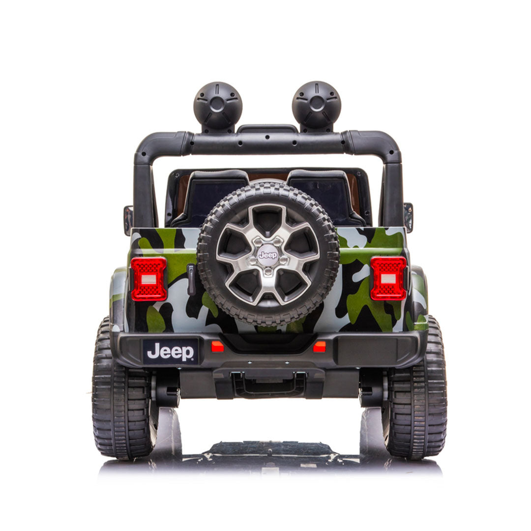 Jeep Rubicon Macchina Elettrica per Bambini Full Optional 4x4 Ruote In Gomma