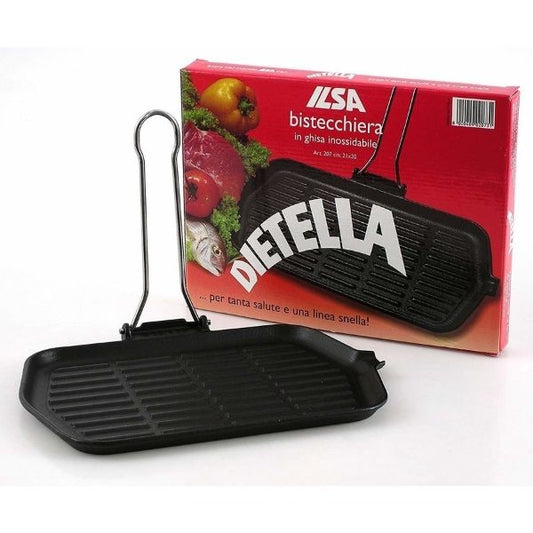 Dietella Ilsa Cast Iron Grill Pan Made in Italy Various Sizes