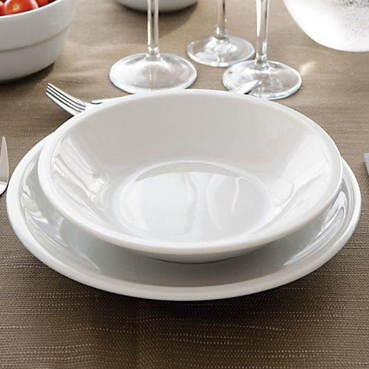 White Plate Roma Saturnia Porcelain