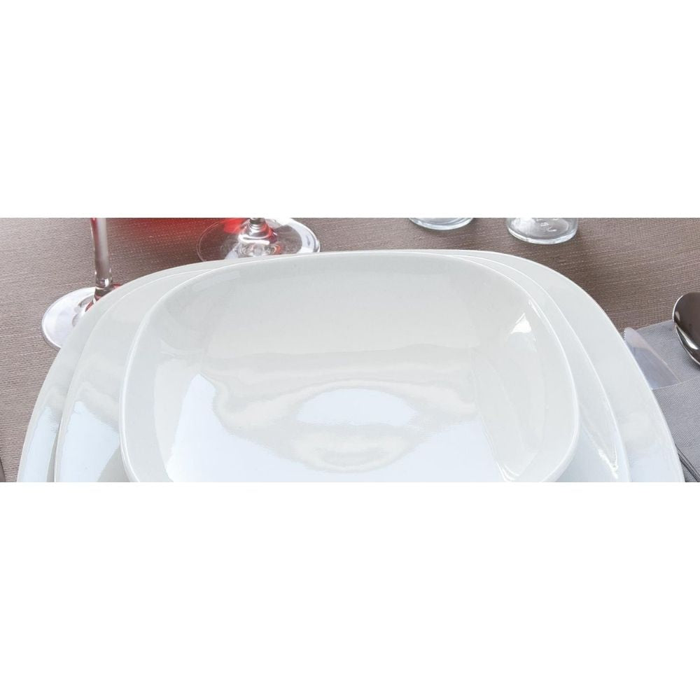 Plato de Porcelana Saturnia Danubio Blanco 