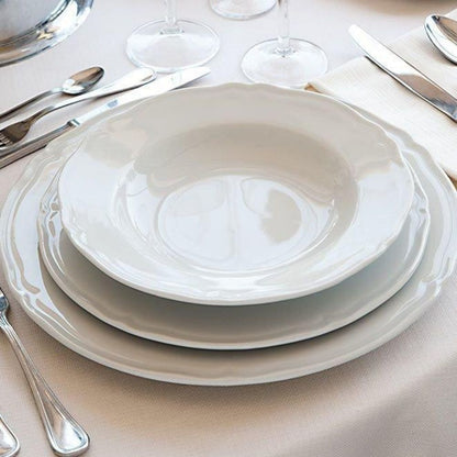 White Plate Prague Porcelain Saturnia