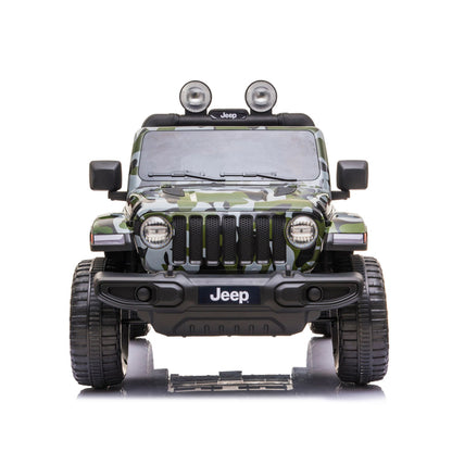 Jeep Rubicon Macchina Elettrica per Bambini Full Optional 4x4 Ruote In Gomma