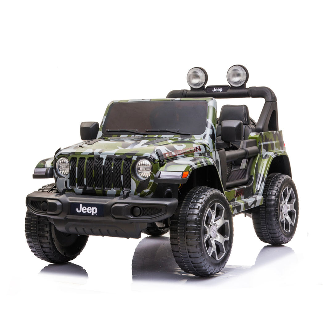 Jeep Rubicon Macchina Elettrica per Bambini Full Optional 4x4 Ruote In Gomma