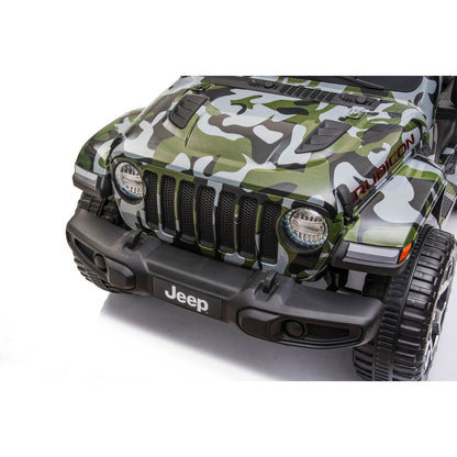 Jeep Rubicon Macchina Elettrica per Bambini Full Optional 4x4 Ruote In Gomma