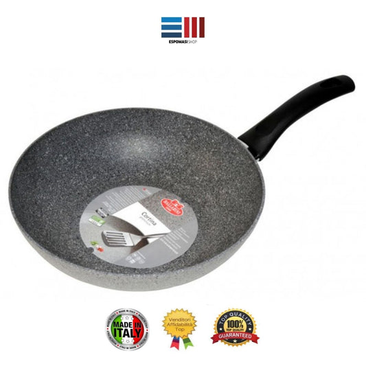Wok 1 Manico Antiaderente Cortina Granitium Ballarini 28 cm