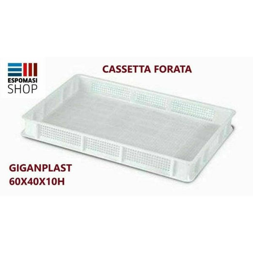 CASSETTA PLASTICA PESCE SOVRAPPONIBILE CM.54X35 H.11 FORATA