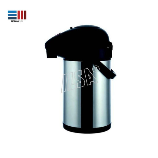 Jarra Térmica Ilsa con Dispensador de Bomba de Presión de Acero Inoxidable 2,5L - 3L ABS