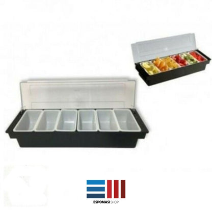 Ilsa Mixage Condiment Holder 6 Compartments with Lid