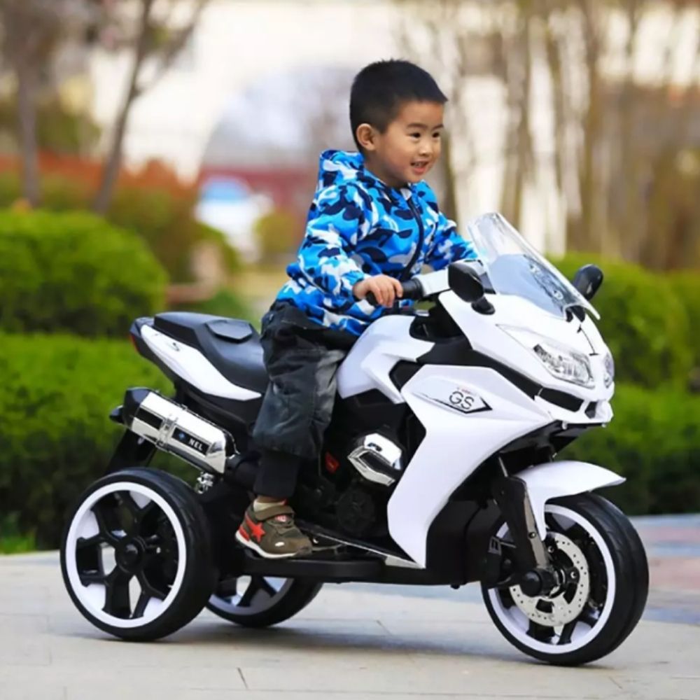 Children's electric motorcycle with light-up wheels 12v