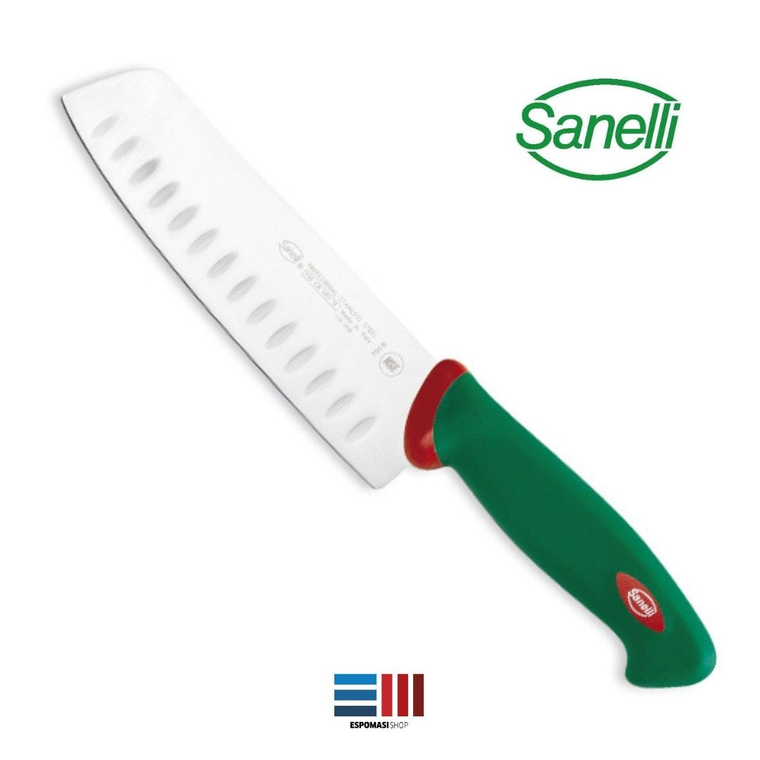 Sanelli Coltello Giapponese Olivato 18 cm Linea Premana