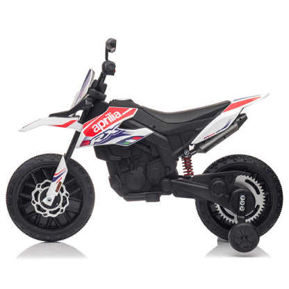 Aprilia MX-125 Motocross Elettrico per Bambini 12v Ruote in Gomma Full Optional