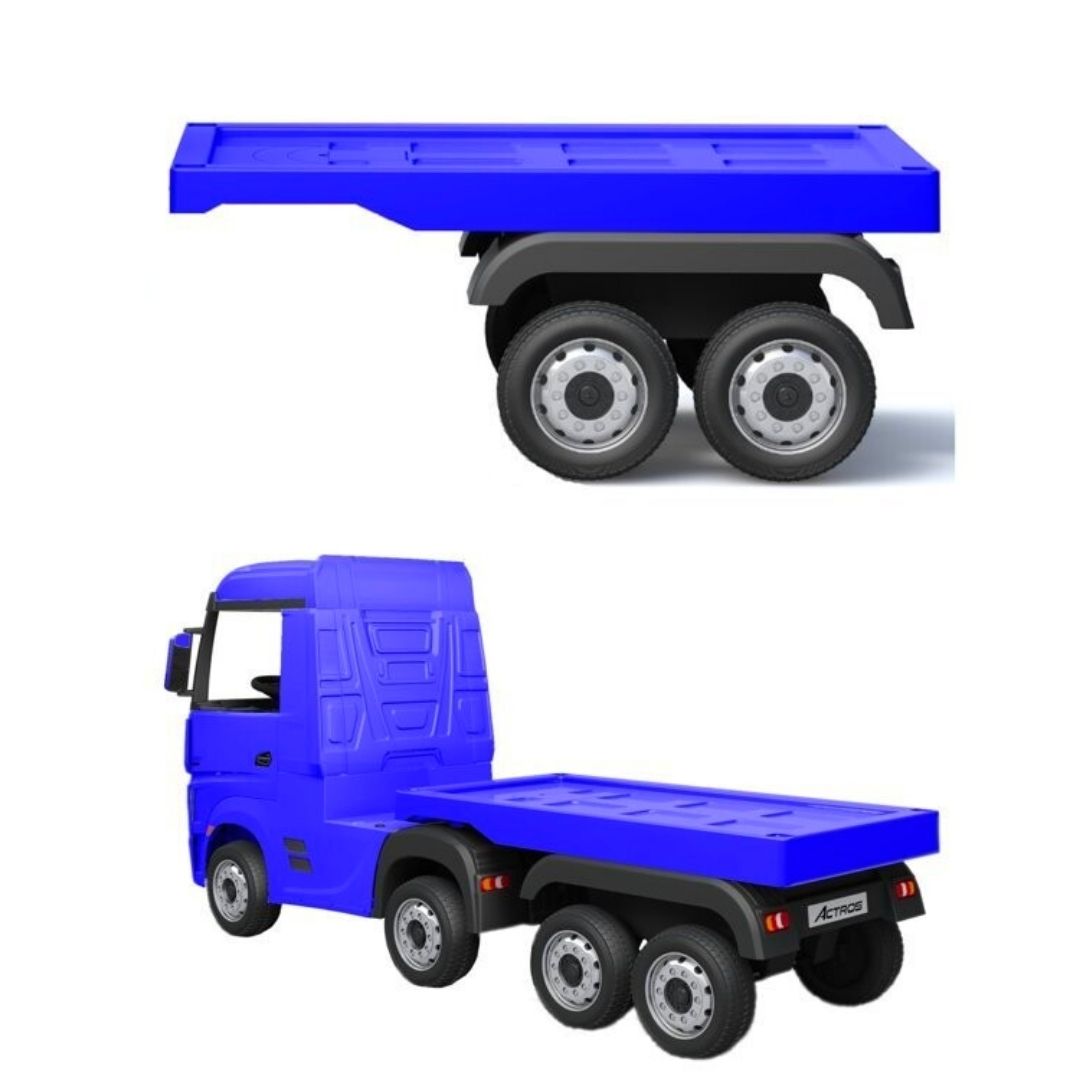 Rimorchio Camion Elettrico Mercedes Actros per Bambini