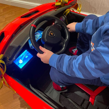 Lamborghini Veneno Macchina Elettrica per Bambini 24v Extralarge Full Optional con TV Touch 2 Posti