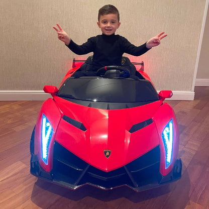 Lamborghini Veneno Macchina Elettrica per Bambini 24v Extralarge Full Optional con TV Touch 2 Posti