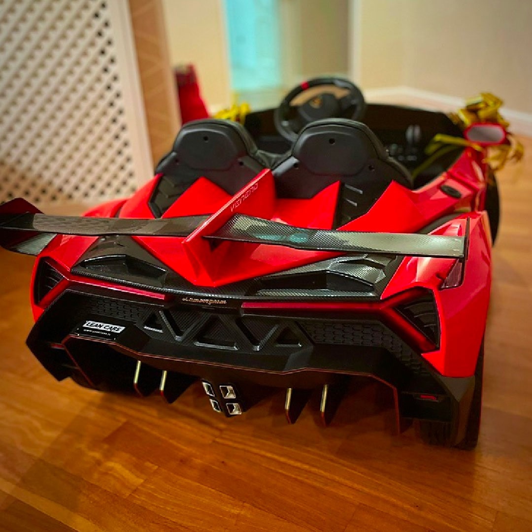 Lamborghini Veneno Macchina Elettrica per Bambini 24v Extralarge Full Optional con TV Touch 2 Posti