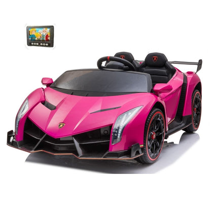 Lamborghini Veneno Macchina Elettrica per Bambini 24v Extralarge Full Optional con TV Touch 2 Posti