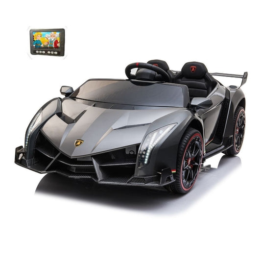 Lamborghini Veneno Macchina Elettrica per Bambini 24v Extralarge Full Optional con TV Touch 2 Posti