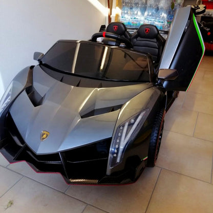 Lamborghini Veneno Macchina Elettrica per Bambini 24v Extralarge Full Optional con TV Touch 2 Posti