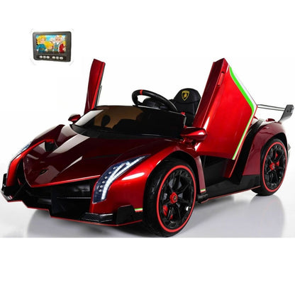 Lamborghini Veneno Macchina Elettrica per Bambini 24v Extralarge Full Optional con TV Touch 2 Posti