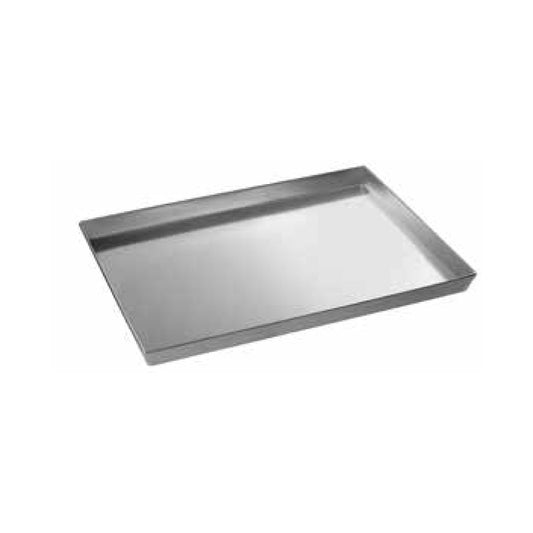 Aluminum Rectangular Pizza Oven and Focaccia Tray with Inclined Walls 3 cm