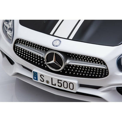 Mercedes Benz SL Polizia Macchina Elettrica per Bambini 12v FULL OPTIONAL RUOTE IN GOMMA SEDILE IN PELLE