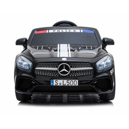 Mercedes Benz SL Polizia Macchina Elettrica per Bambini 12v FULL OPTIONAL RUOTE IN GOMMA SEDILE IN PELLE