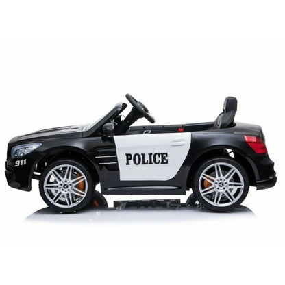 Mercedes Benz SL Polizia Macchina Elettrica per Bambini 12v FULL OPTIONAL RUOTE IN GOMMA SEDILE IN PELLE