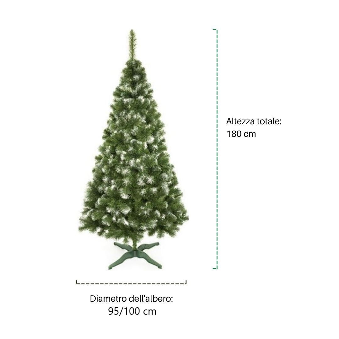 Albero di Natale Artificiale con Neve - 180 cm