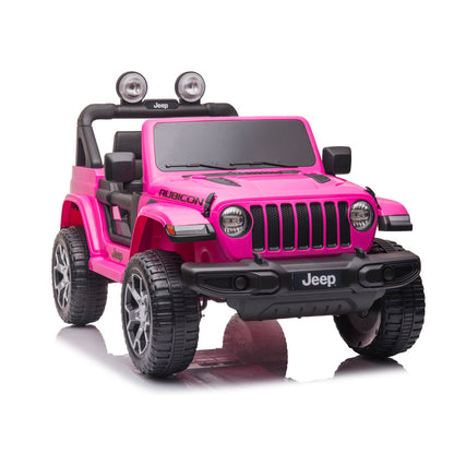 Jeep Rubicon Macchina Elettrica per Bambini Full Optional 4x4 Ruote In Gomma