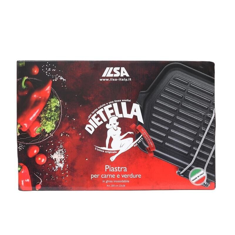 Dietella Ilsa Cast Iron Grill Pan Made in Italy Various Sizes