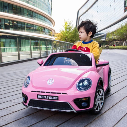 Volkswagen Beetle New Beetle Pequeño Coche Eléctrico para Niños 12v Licencia Oficial