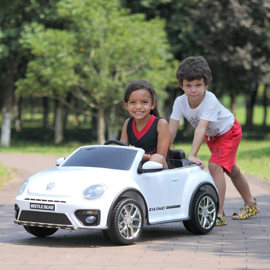 Volkswagen Beetle New Beetle Pequeño Coche Eléctrico para Niños 12v Licencia Oficial