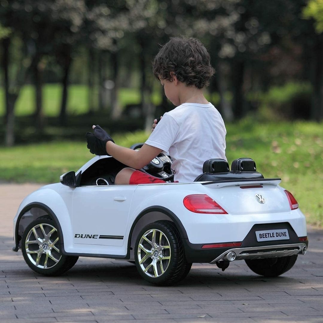 Volkswagen Beetle New Beetle Pequeño Coche Eléctrico para Niños 12v Licencia Oficial