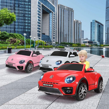 Volkswagen Beetle New Beetle Pequeño Coche Eléctrico para Niños 12v Licencia Oficial